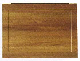 daVinci 750mm modern bath end panel in cherry finish.