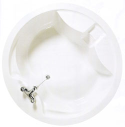 Shires Saturn acrylic circular bath with 2 tap holes.  1490mm diameter.