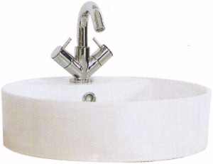 Shires Round Geo Free-Standing Basin, 1 Tap Hole. 460x128mm.