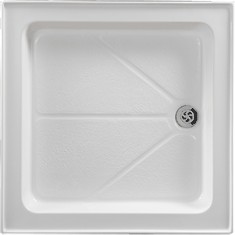 Shires Shower Trays White 770x770mm Square Shower Tray, 4 Upstands.
