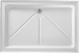 Shires Shower Trays White 1200x760mm Rect Shower Tray, 4 Upstands.