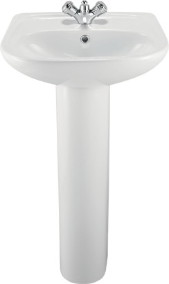 Solari 1 Tap Hole Basin and Pedestal.