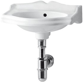 Arcade 2 Tap Hole Wall Hung Cloakroom Basin. 375 x 280mm.