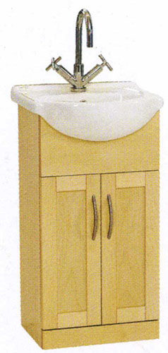 daVinci 450mm Maple Vanity Unit with one piece ceramic basin.