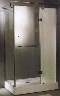 Specials Rectangular shower enclosure with tray & waste (left handed).