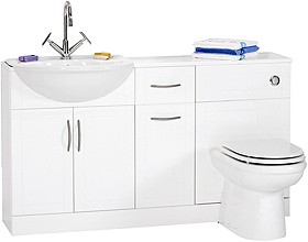 daVinci Deluxe white bathroom furniture suite.  1420x810x300mm.
