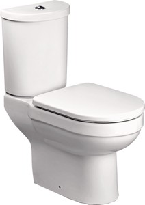 RAK Charlton Close Coupled Toilet, Dual Push Flush Cistern & Seat.