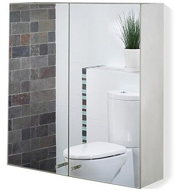 Roma Cabinets 2 Door Mirror Bathroom Cabinet. 600x670x120mm.