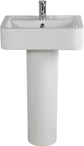 Shires Parisi Basin & Pedestal (1 Tap Hole).  Size 510x400mm.