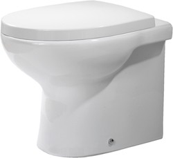 Shires Parisi Back To Wall Toilet With Soft Close Seat.  Size 385x580mm.