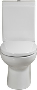 Shires Parisi Modern Toilet, Push Flush Cistern & Soft Close Seat.