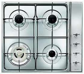 Smeg Gas Hobs Colonial Rapid Stainless Steel 4 Burner Gas Hob. 600mm.