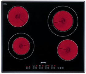 Smeg Ceramic Hobs 4 Ring Touch Control Hob With Angled Edge Glass. 600mm.
