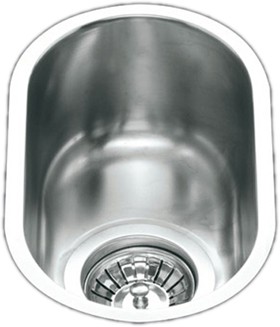 Smeg Sinks 1.0 Bowl Oval Stainless Steel Undermount Kitchen Sink. 160mm.