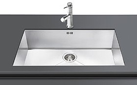 Smeg Sinks 1.0 Bowl Stainless Steel Undermount Kitchen Sink.  720x400mm.