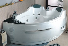 Hydra Pro Whirlpool Bath for 2 Persons.  Left Hand. 1695x1330mm.