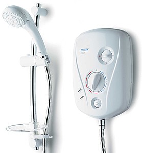 Triton Electric Showers Slimline T80xr 10.5kW In White And Chrome.