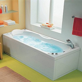 Twyford Sophia 6 Jet Whirlpool Bath With Taps. 1700x750mm (Left Hand).