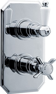 Ultra Beaumont Traditional Twin Concealed Thermostatic Shower Valve.