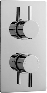 Ultra Quest Twin Concealed Thermostatic Shower Valve (Chrome).