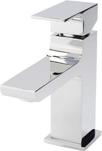 Hudson Reed Art Mono Basin Mixer Tap With Push Button Waste (Chrome).