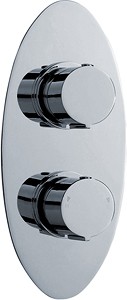 Ultra Ecco Twin Concealed Thermostatic Shower Valve (Chrome).