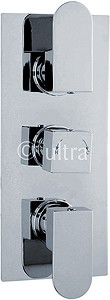 Ultra Embrace Triple Concealed Thermostatic Shower Valve (Chrome).