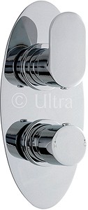 Ultra Flume Twin Concealed Thermostatic Shower Valve (Chrome).