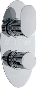 Ultra Flume 3/4" Twin Thermostatic Shower Valve With Diverter.