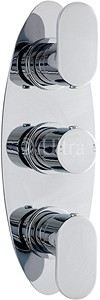 Ultra Flume Triple Concealed Thermostatic Shower Valve (Chrome).