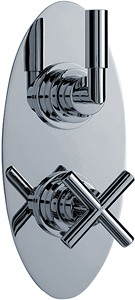 Ultra Helix 3/4" Twin Concealed Thermostatic Shower Valve With Diverter.