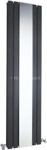 Hudson Reed Radiators Sloane Mirror Radiator (Anthracite). 381x1500mm.