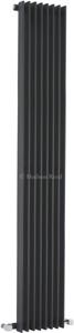 Hudson Reed Radiators Fin Radiator (Anthracite). 304x1800mm. 4408 BTU.