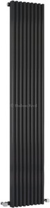 Hudson Reed Radiators Parallel Designer Radiator (Black). 342x1800mm.