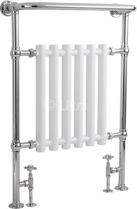 Ultra Radiators Ealing Heated Towel Rail (Chrome & White). 673x963mm.