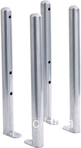 Ultra Colosseum 4 x Floor Mounting Colosseum Radiator Legs (Silver).