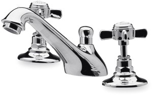 Ultra Beaumont 3 Tap Hole Basin Mixer + free Pop-up Waste (Chrome)