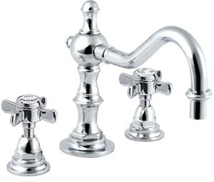 Ultra Beaumont Luxury 3 Tap Hole Basin Mixer + Pop-up Waste (Chrome)