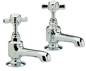 Ultra Beaumont Heavy Pattern Basin taps (Pair, Chrome)