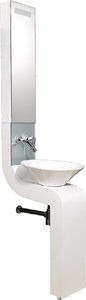 Hudson Reed Sass Vanity Unit With Cabinet, Basin & Tap (White).  250x2010mm.