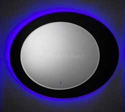 Hudson Reed Mirrors Nimbus Bathroom Mirror, Blue LED Lights. 1050x800.