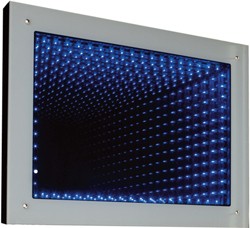 Hudson Reed Mirrors Lucio Infinity Mirror With Blue LED Lights. 800x600.