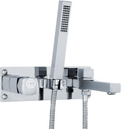 Ultra Muse Wall Mounted Bath Shower Mixer Tap With Shower Kit (Chrome).