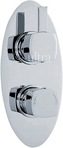 Ultra Muse Twin Concealed Thermostatic Shower Valve (Chrome).