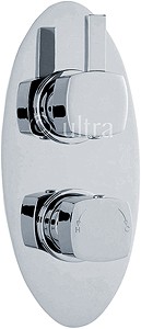 Ultra Muse 3/4" Twin Concealed Thermostatic Shower Valve With Diverter.