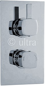 Ultra Muse Twin Concealed Thermostatic Shower Valve (Chrome).