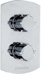 Pioneer Twin Concealed Thermostatic Shower Valve, Polymer With ABS Trim Set.