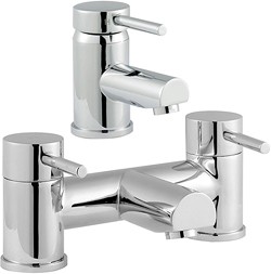 Ultra Quest Basin Mixer & Bath Filler Tap Set (Chrome).