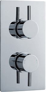 Ultra Quest Twin Concealed Thermostatic Shower Valve (Chrome).