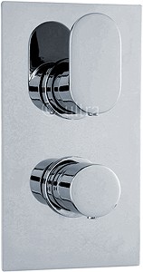 Ultra Ratio Twin Concealed Thermostatic Shower Valve (Chrome).